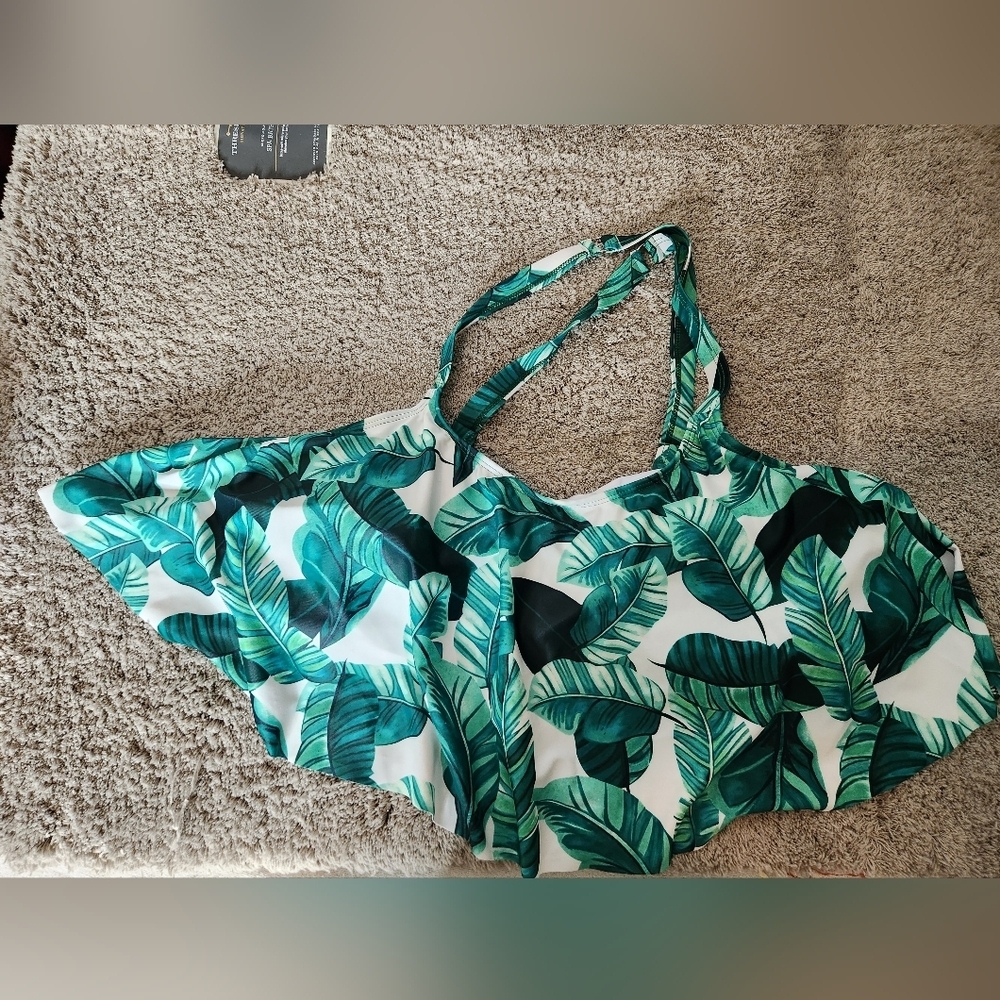 Green Leaf Swim Top